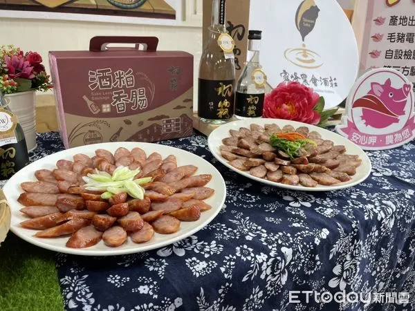 ▲台中市霧峰區農會新推「酒粕香腸」新上市。（圖／霧峰區農會）