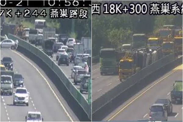 ▲▼ 國道十號車輛翻覆。（圖／記者吳世龍翻攝）