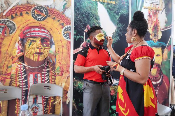▲巴布亞新幾內亞參展第16屆上海旅遊博覽會。（圖／CFP）