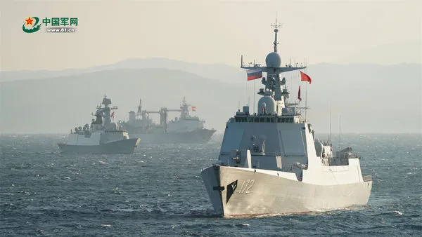 ▲▼中俄海上聯合巡航。（圖／翻攝中國軍網）