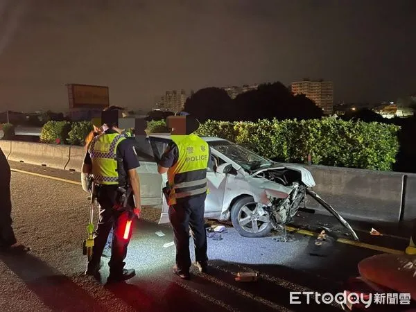 ▲彰化和美195K南下路段清晨發生車禍。（圖／記者唐詠絮翻攝）