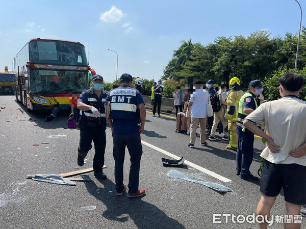 ▲▼國道中山高北上270公里車禍事故。（圖／記者翁伊森翻攝）