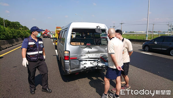 ▲▼國道中山高北上270公里車禍事故。（圖／記者翁伊森翻攝）