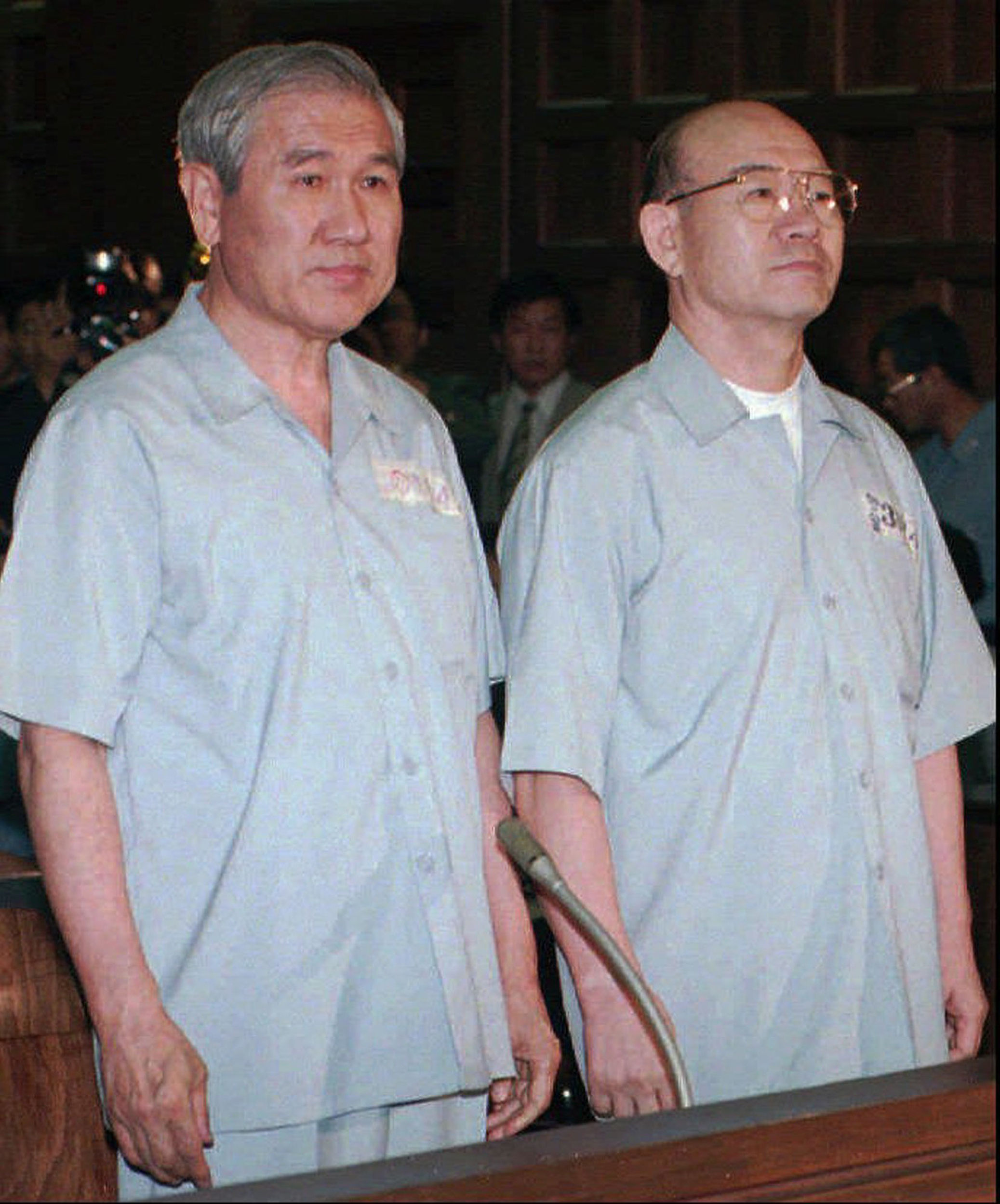 ▲▼盧泰愚、全斗煥於1996年在首爾出庭受審。（圖／達志影像／美聯社）