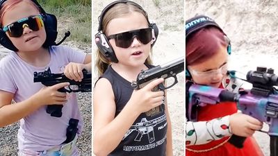 老娘玩槍長大的！8歲「嬌萌槍手」拍片教實彈射擊　反差超殺眼神圈粉百萬