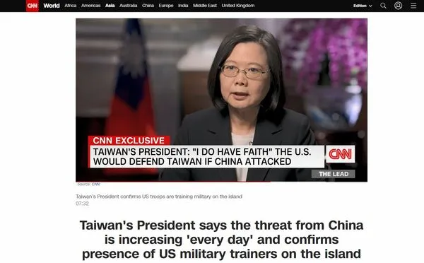 ▲▼台灣總統蔡英文本周接受CNN獨家專訪。（圖／翻攝自CNN新聞網站、YouTube）