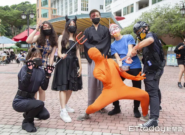 ▲▼世新廣電系學生精心扮演各種恐怖角色。世新提供。（圖／世新大學提供）