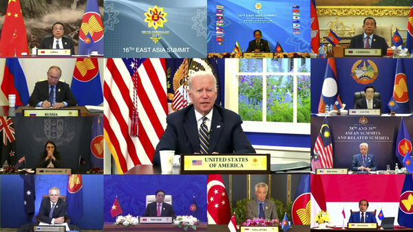 ▲▼美國總統拜登出席線上東亞峰會。（圖／達志影像／美聯社）