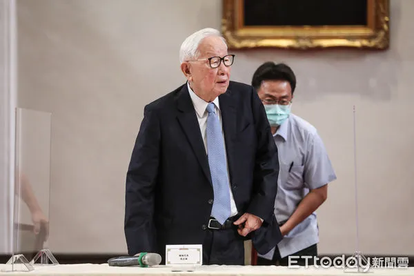 ▲APEC領袖代表張忠謀出席「第29屆亞太經濟合作經濟領袖會議代表團記者會」。（圖／記者林敬旻攝）