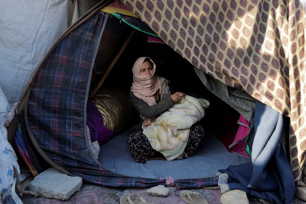 ▲▼阿富汗居民逃離動盪省份，來到首都喀布爾避難。（圖／路透）