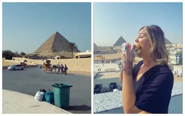 ▲▼一位來自美國的旅遊部落客，在埃及發現最適合拍網美照的地點竟然是肯德基。（圖／翻攝自Instagram／kimmconn）