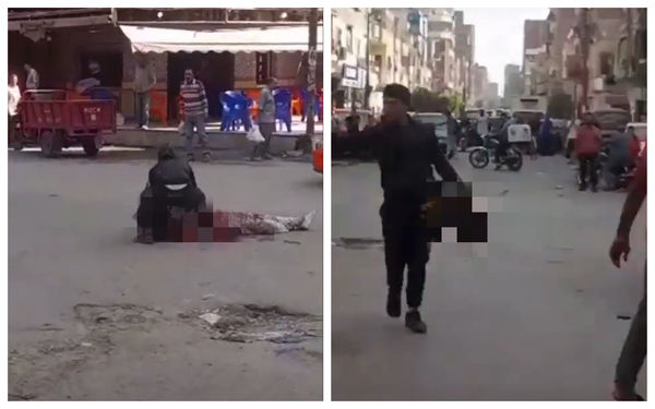 ▲▼埃及伊斯梅利亞（Ismailia），發生街頭斬首命案。（圖／翻攝自Twitter／@Reemjihad1）