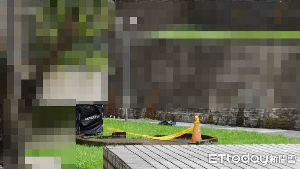 ▲▼南港區福德路一處社區30日上午發現一名男子倒臥在大樓後方地面。（圖／記者黃彥傑攝）