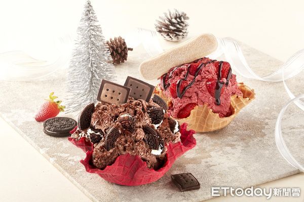 ▲▼COLD STONE推2款聖誕節限定冰淇淋。（圖／COLD STONE提供）