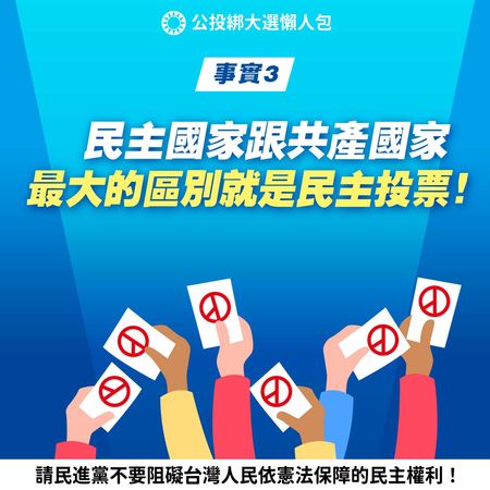 ▲▼國民黨製作三張圖卡，了解公投綁大選議題。（圖／翻攝國民黨臉書）