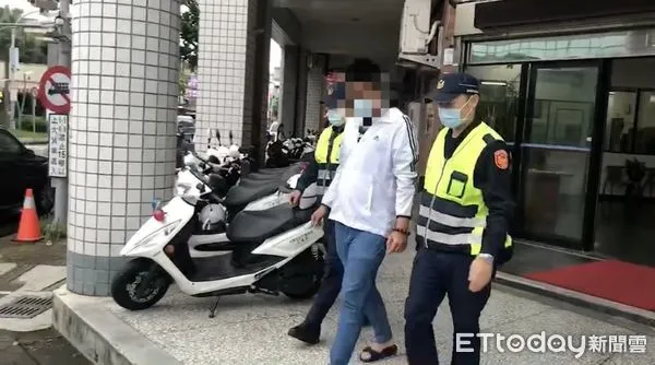 ▲林男當街棍棒痛毆騎士多處骨折後駕車逃逸，警逮人後將他送辦。（圖／記者游芳男翻攝）