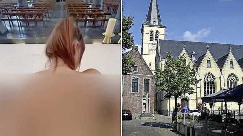▲▼比利時教堂被男女闖入發生性行為，性學家洛特（Lotte Vanwezemael）否認是女主角。（圖／翻攝自推特、IG）
