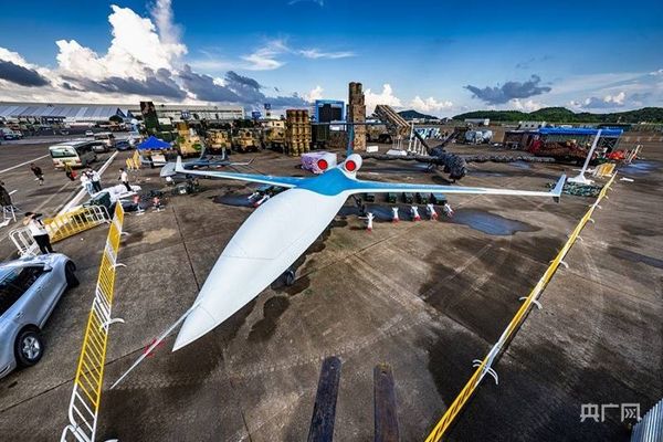 ▲▼彩虹-6無人機首度亮相2021年珠海航展，以實機方式進行靜態展示。（圖／翻攝自央廣網）