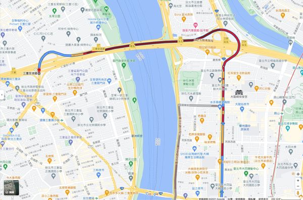 ▲▼國一車流回堵狀況。（圖／翻攝自 Google Maps）