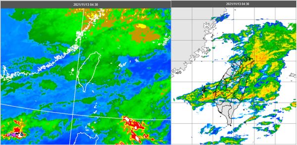 ▲▼衛星雲圖。（圖／翻攝中央氣象局）