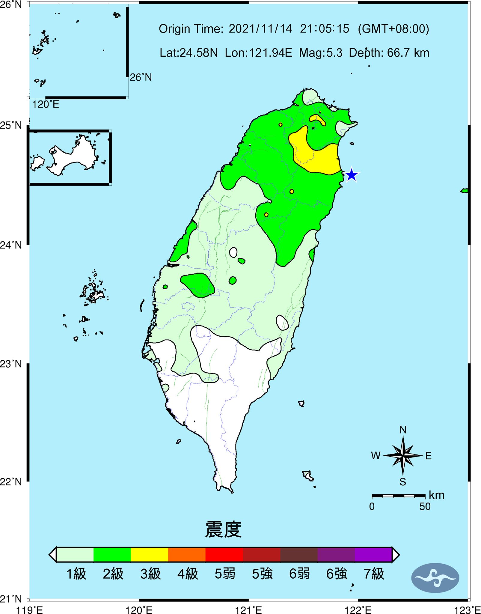 地震。（圖／氣象局）