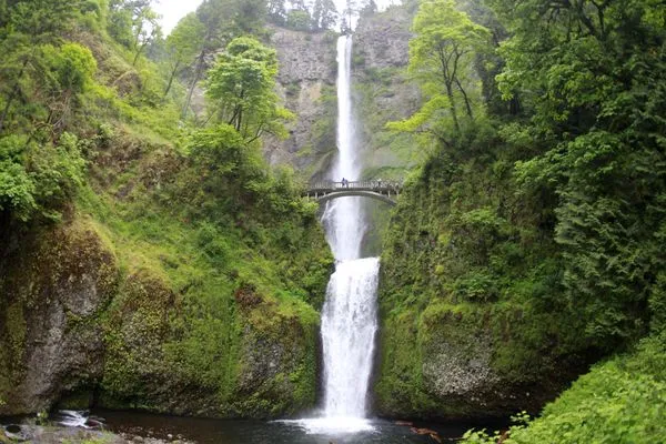 ▲美國奧勒岡州蒙諾瑪瀑布（Multnomah Falls）。（圖／達志影像／美聯社）