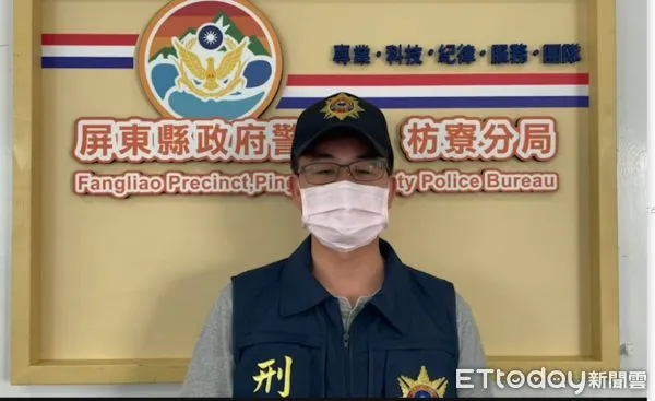 ▲枋寮警分局偵查隊副隊長謝明邦說明警方查緝作為             。（圖／記者陳崑福翻攝）