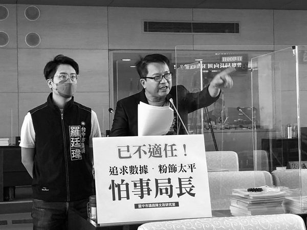 ▲陳文政怒轟警察局長蔡蒼柏下台。（圖／翻攝自Facebook／陳文政 台中市議員）