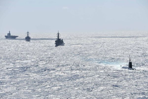 ▲▼ 日本潛艇首次在南海與美軍聯合訓練。（圖／翻攝自推特@JMSDF_PAO）