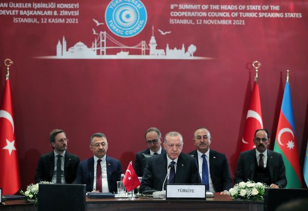 ▲▼第8屆「突厥語國家合作委員會」（Cooperation Council of Turkic Speaking States）會後發布聲明改名為「突厥國家組織」（Organization of Turkic States）。。（圖／翻攝自Twitter／Turkish Presidency）
