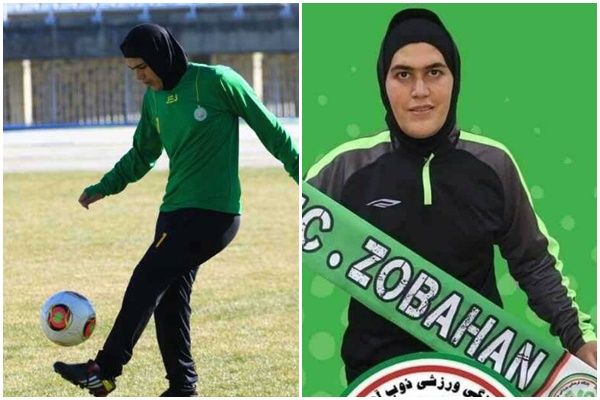 ▲▼伊朗國家女子足球隊的32歲守門員庫黛伊（Zohreh Koudaei）。（圖／翻攝Twitter@LivinginTehran、臉書帳號Zohre Koudaei）