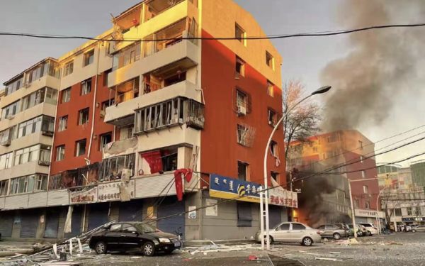 ▲內蒙古呼和浩特市發生瓦斯外洩爆炸意外。（圖／翻攝微博）