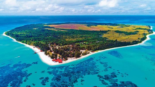 信義房屋購入的環灘島位於馬來西亞沙巴，屬於私人島嶼，島上自然景觀保留完整。（翻攝自Google Maps）