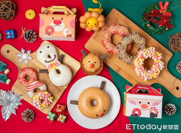 ▲▼Mister Donut耶誕限定甜甜圈登場。（圖／Mister Donut提供）