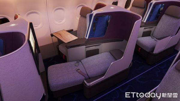 ▲華航首次於窄體客機選用廣體客機的全平躺商務艙座椅。（圖／華航提供）