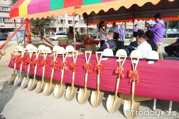 ▲▼朴子市公所防汛倉庫興建工程動土儀式於今天早上九點三十分舉行。（圖／記者翁伊森翻攝）