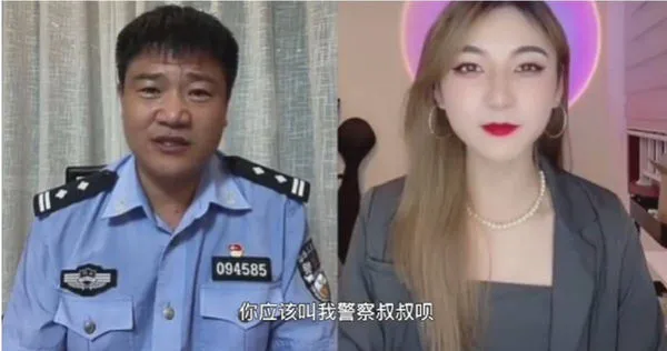 警察連線美女直播主宣傳反詐騙。（圖／翻攝自西瓜視頻）