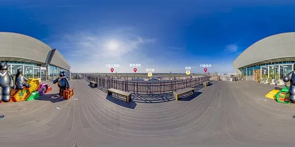 ▲桃機VR景觀台上線，讓民眾超近距離飽覽機場運作。（圖／桃機公司提供）