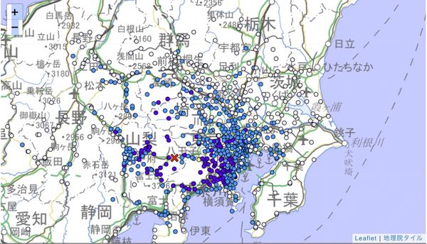 ▲▼日本富士五湖連3震。（圖／翻攝日本氣象廳）