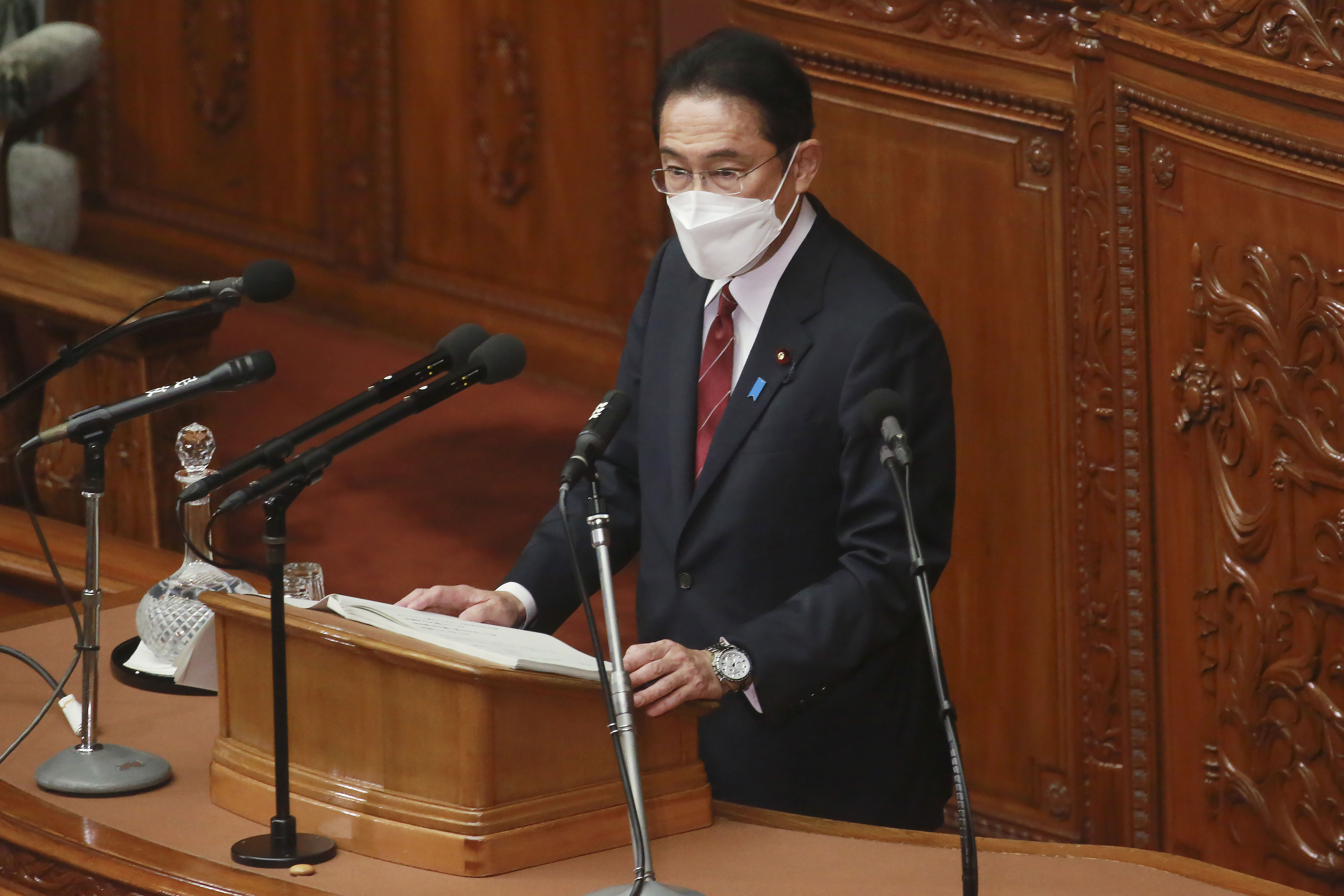 ▲▼日本首相岸田文雄6日在第207屆臨時國會發表演說。（圖／達志影像／美聯社）