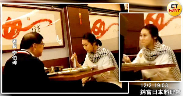 李伯璋和氣質妹晚餐大啖無菜單日式料理，嫩妹被逗得又嬌笑又抿嘴。（圖／攝影組）。
