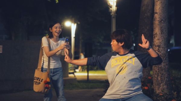 ▲▼徐若瑄和納豆合體代言，在微電影中扮演大學生情侶。（圖／宏將提供）
