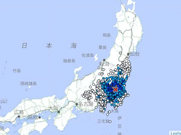 ▲▼日本茨城縣地震。（圖／翻攝日本氣象廳）