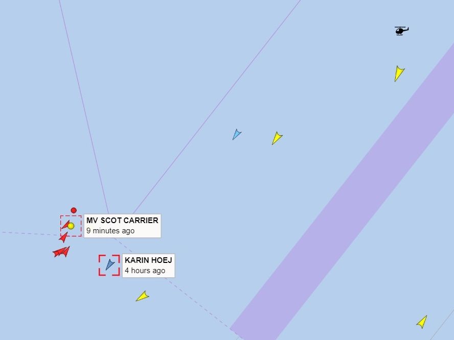 ▲▼ 波羅的海2艘貨船擦撞。（圖／翻攝自VesselFinder）