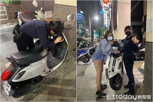 ▲▼「鑰」命啊！糊塗妙齡女將車鎖入置物箱 幸遇女警帥氣拆車解危（圖／記者吳世龍翻攝）