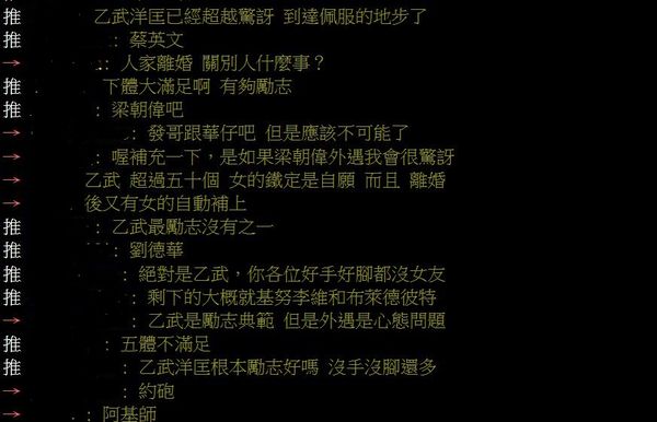 ▲網友以「什麼名人外遇最讓你驚訝」為題發問。（圖／翻攝自PTT）