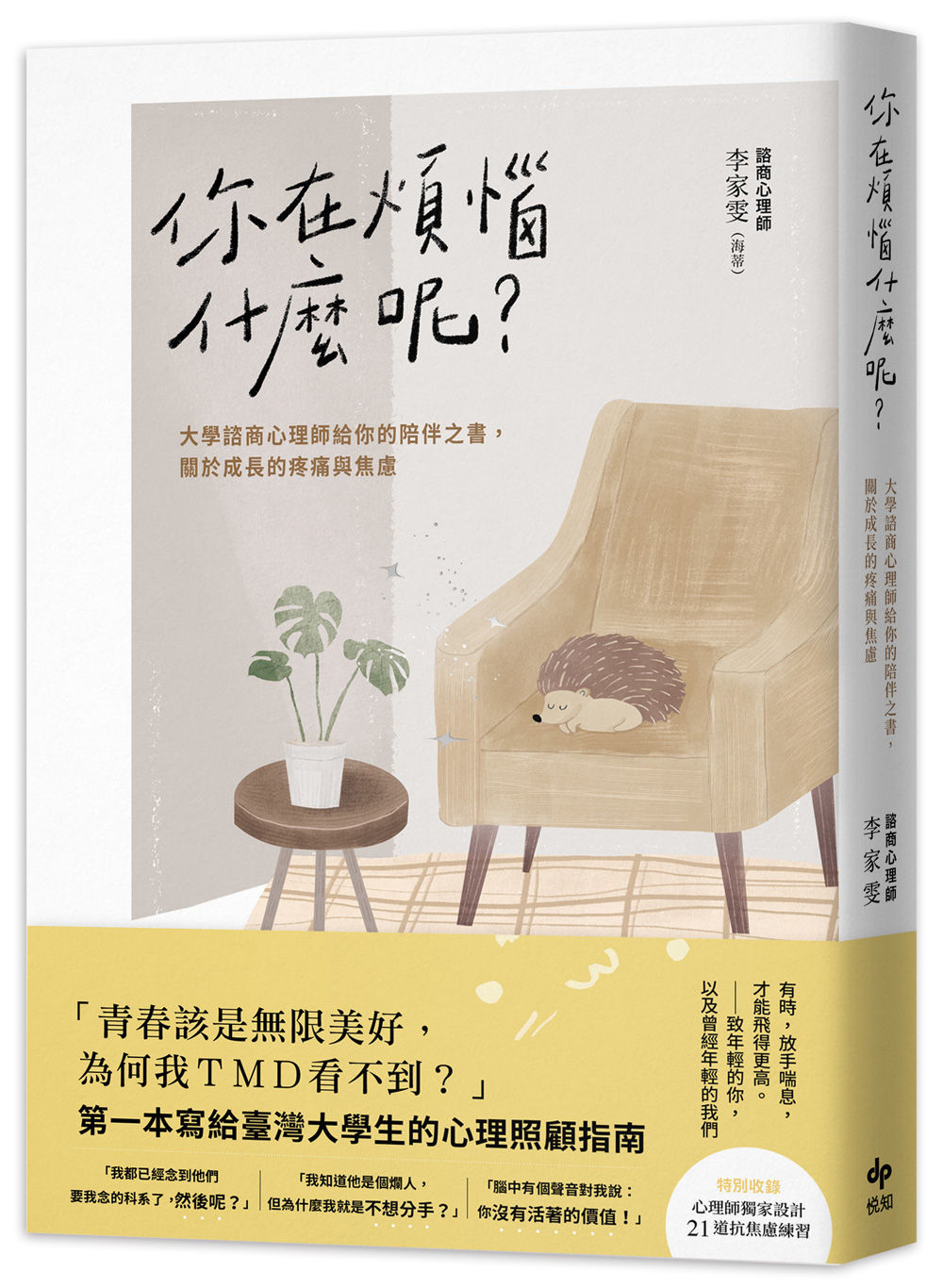 ▲▼你在煩惱什麼呢？：大學諮商心理師給你的陪伴之書，關於成長的疼痛與焦慮（圖／悅知文化）