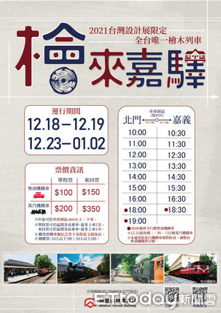 ▲▼ 林鐵火車搭配台灣設計展。（圖／記者翁伊森翻攝）