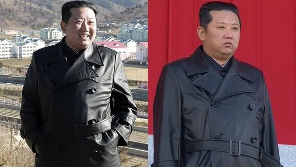 ▲▼才經過短短1個月，金正恩的臉色顯得更加憔悴、老化許多。（圖／達志影像、翻攝自朝中社）