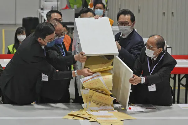 ▲香港立法會選舉,開票,投票。（圖／CFP）